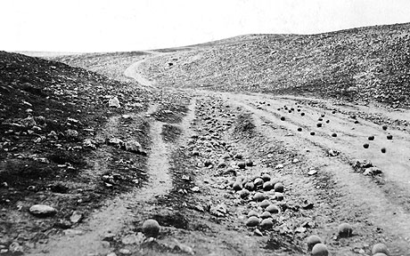 1855 valley of the shadow of death by roger fenton